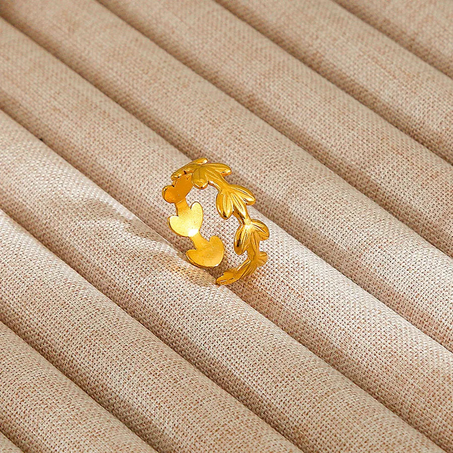 Heart Pattern Stainless Steel Ring 17