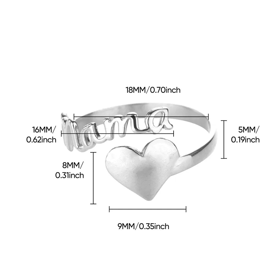 18K Gold Heart Ring – Stainless Steel, PVD Coated 6
