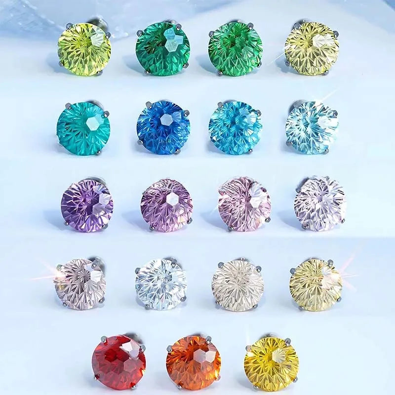 Titanium Geometric Lightning Ear Studs – 5 Pack