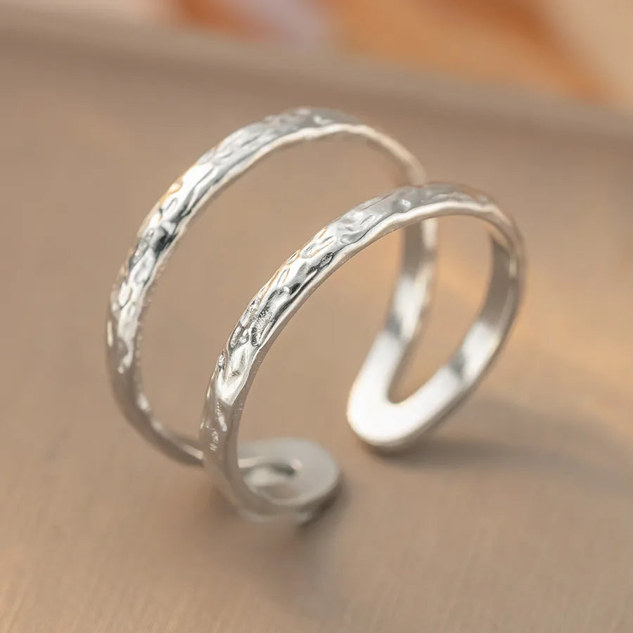 Titanium Steel Geometric Open Ring K394 Steel Color Ring Open