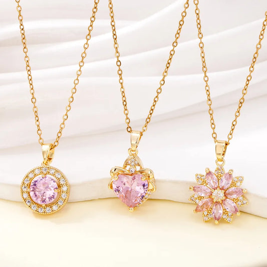 Luxury Floral Pendant Necklace for Women