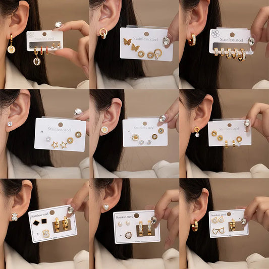 Titanium Steel Heart Earrings for Women