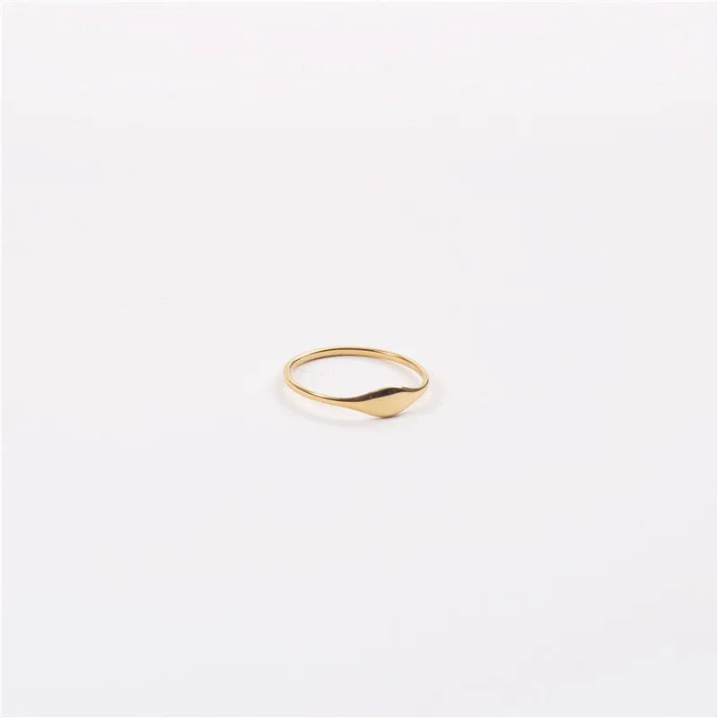 Minimalist Geometric Titanium Steel Ring