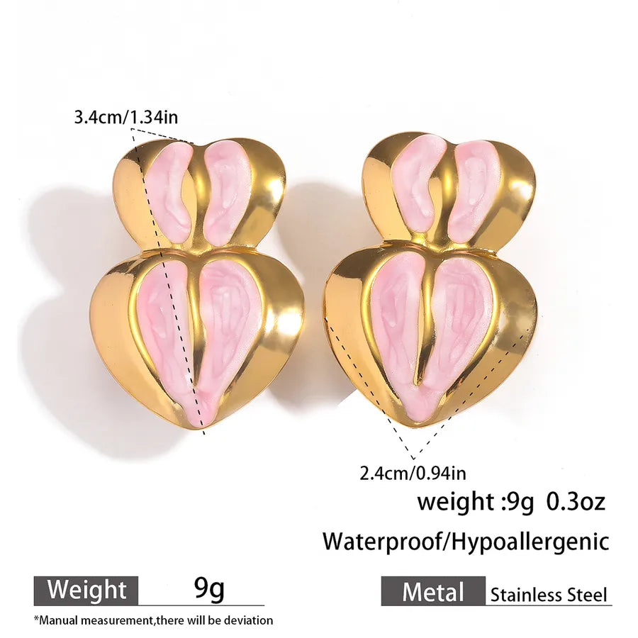 Gold Plated Titanium Steel Drop Earrings 6#