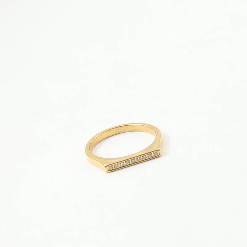 18K Gold Plated Titanium Steel Geometric Ring