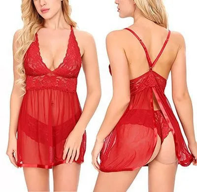 Women's Halter Neck Sexy Lingerie Red