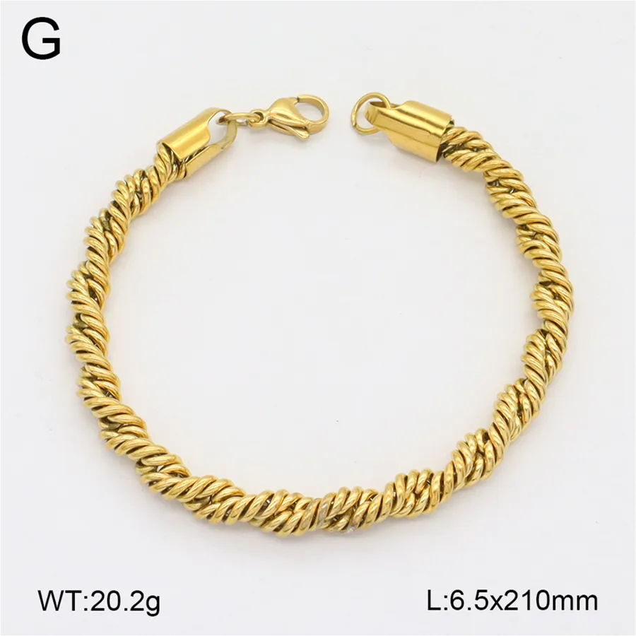 Unisex 18K Gold Plated Twisted Cable Bracelet