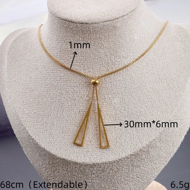 Silver Multi-Charm Stainless Steel Pendant Necklace 30mm*6mm Gold 1 Piece