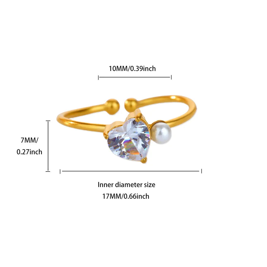 18K Gold Plated Pink Zircon Adjustable Ring 1