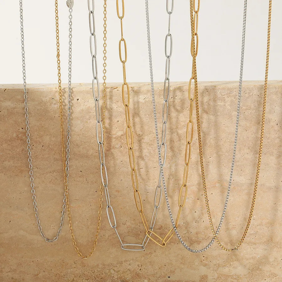 Minimalist Gold-Plated Stainless Steel Necklace
