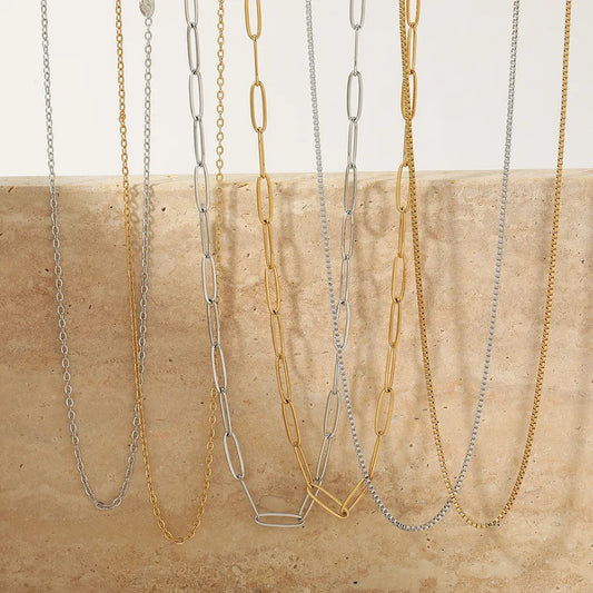 Minimalist Gold-Plated Stainless Steel Necklace