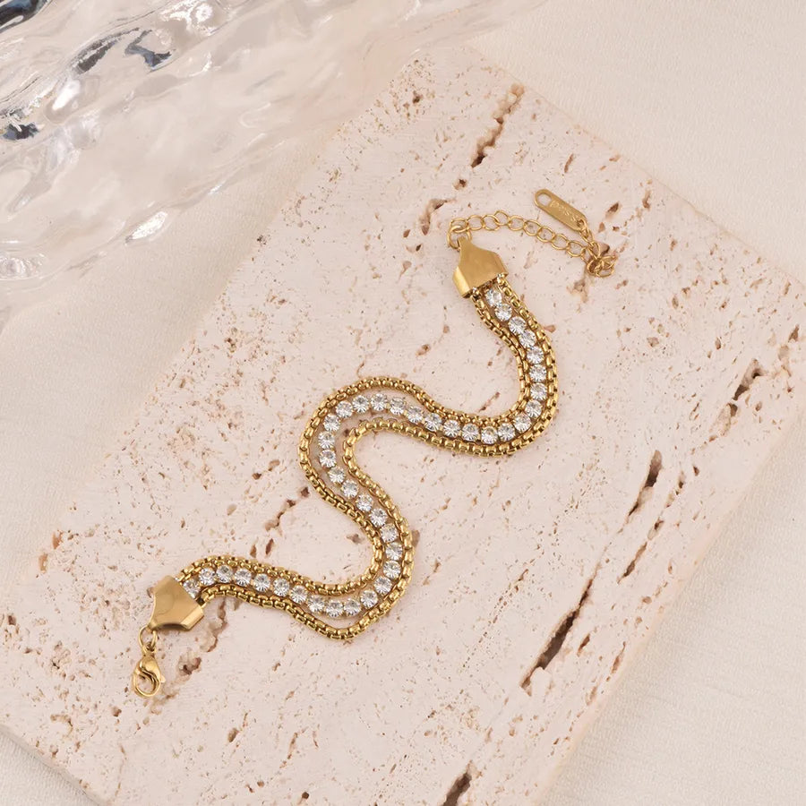 Elegant Diamond Chain Bracelet for Women SL0045