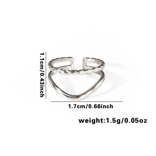 Titanium Steel Fish Tail Ring for Women