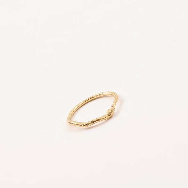 18K Gold Plated Geometric Titanium Steel Ring