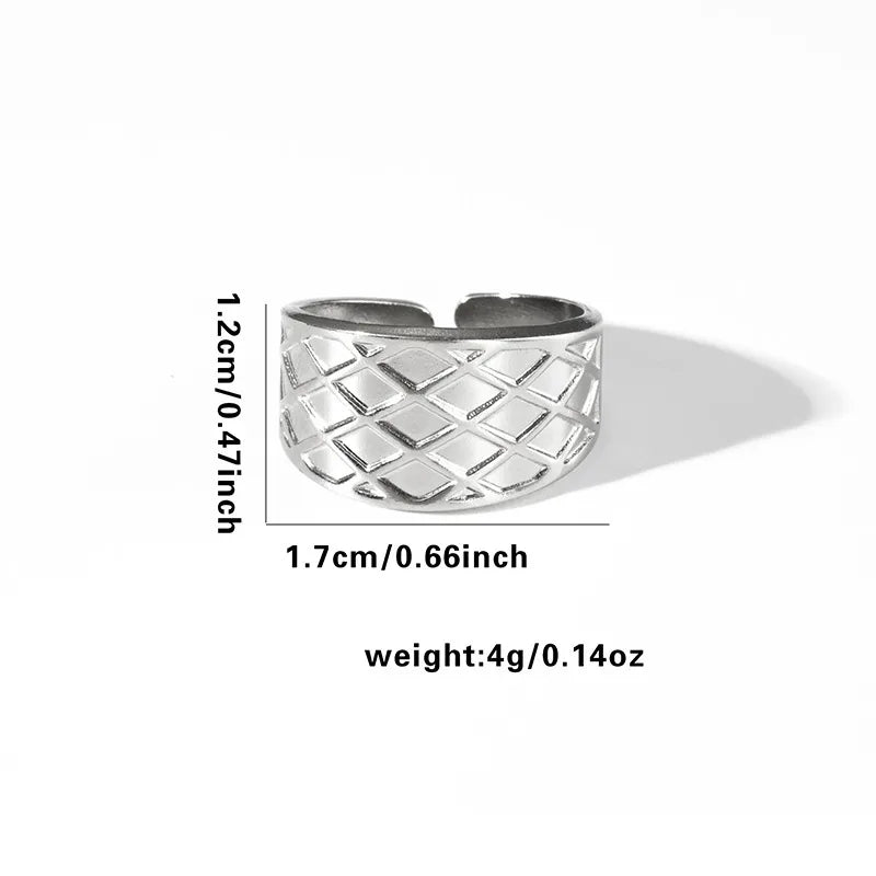 Titanium Steel Fish Tail Ring for Women Adjustable Opening TYR0325$