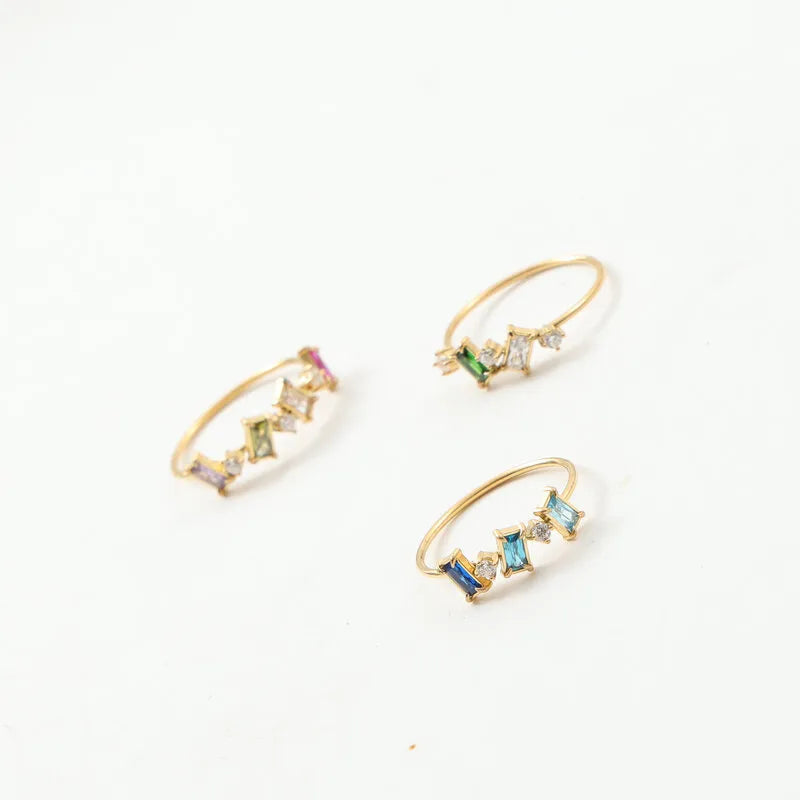 18K Gold Plated Titanium Steel Geometric Ring