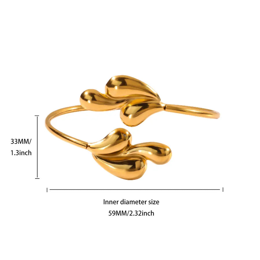 Sunflower Open Bangle in Stainless Steel G9282028