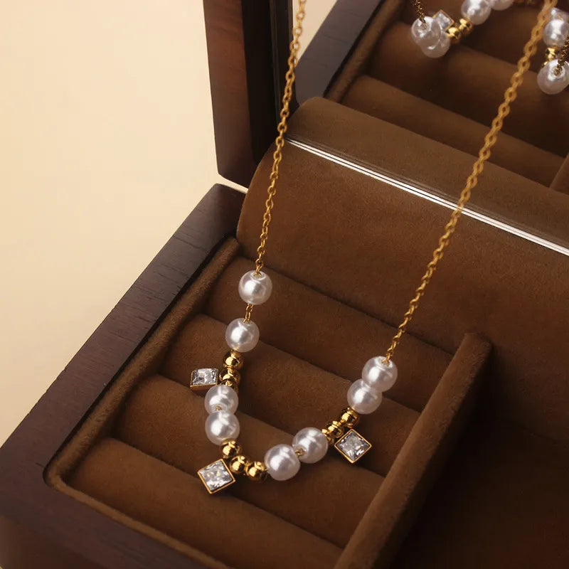 Crystal Fringe Multi-Layer Pendant Necklace