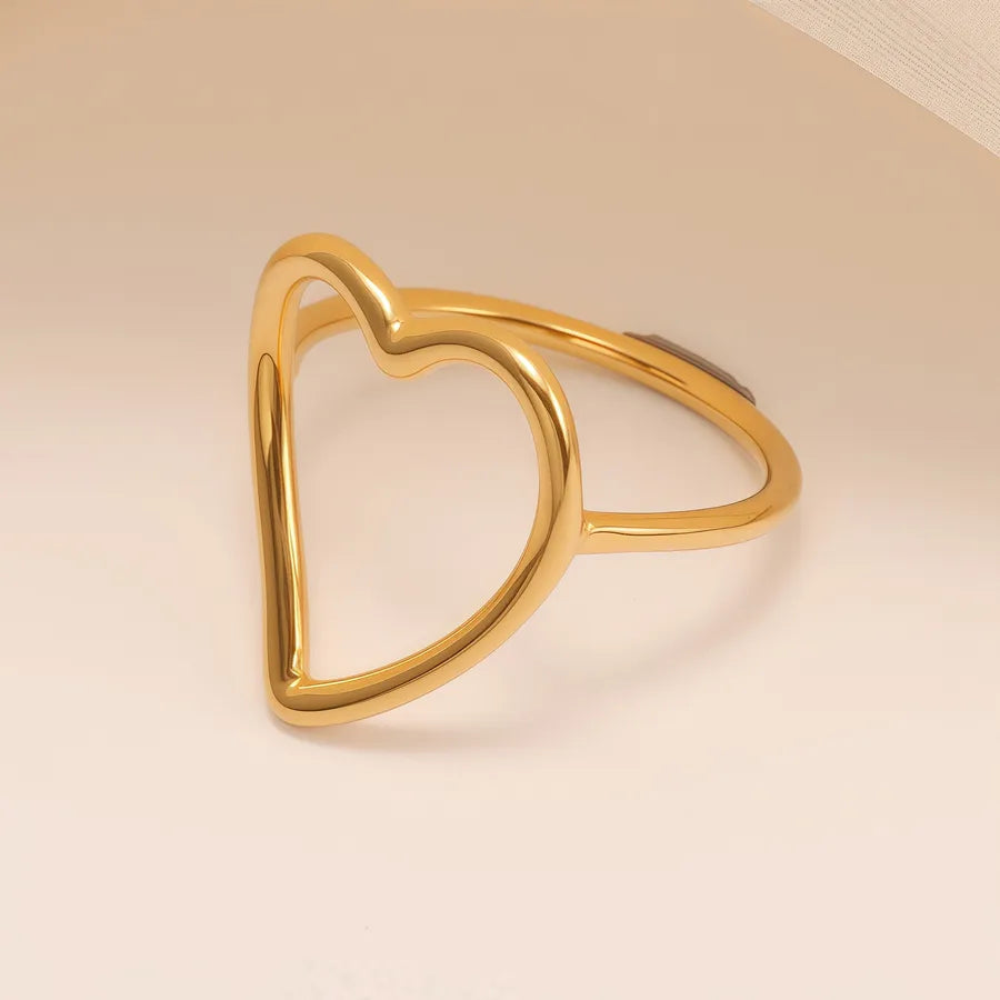 Heart-Shaped Stainless Steel Ring for Women N00233J