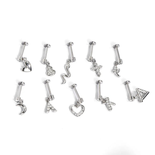 Stainless Steel Zircon Cartilage Stud Earring