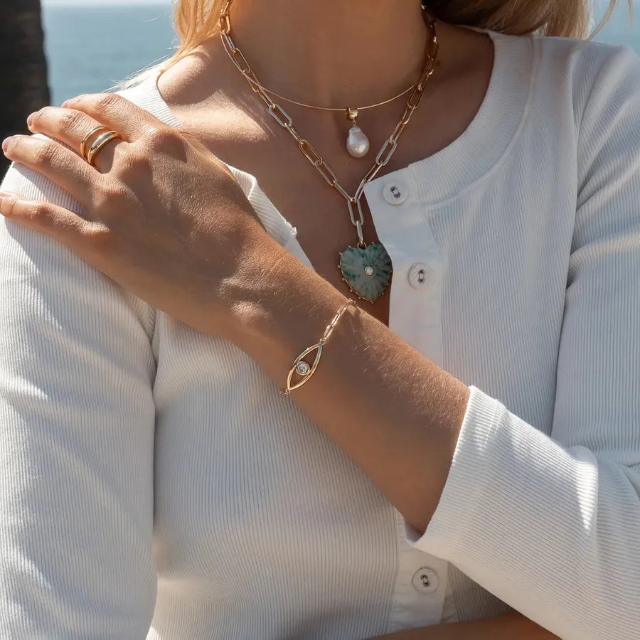 18K Gold Devil's Eye Bracelet for Women