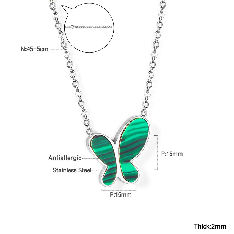 Gold Butterfly Pendant Necklace NE25150JS