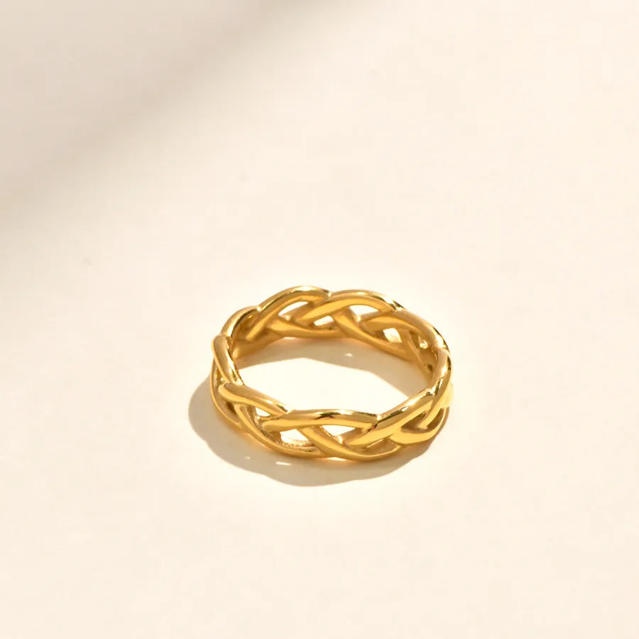 18K Gold Butterfly Knot Titanium Ring 5773001