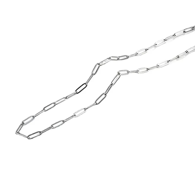 Unisex Stainless Steel Geometric Chain Necklace