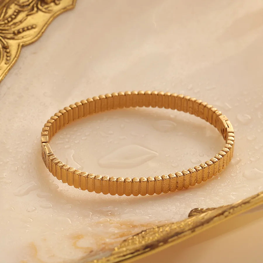 Gold Stainless Steel Buckle Bracelet for Women