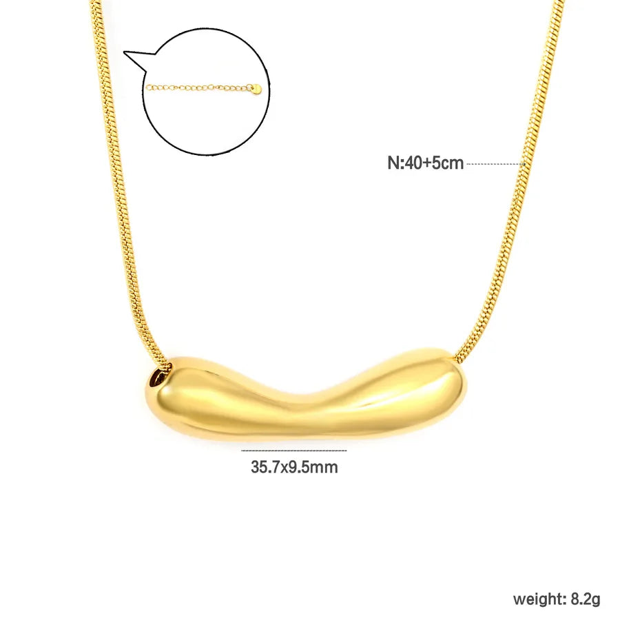 Geometric Gold Plated Stainless Steel Necklace NE2F2901G