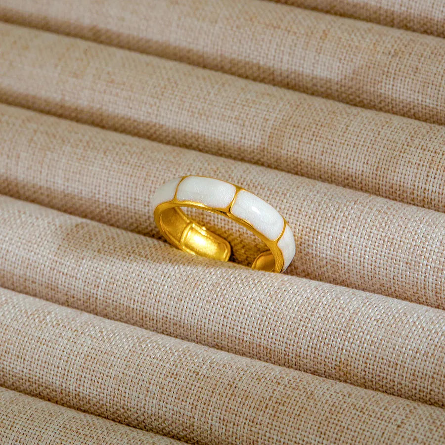 Adjustable 18K Gold Stainless Steel Ring 159