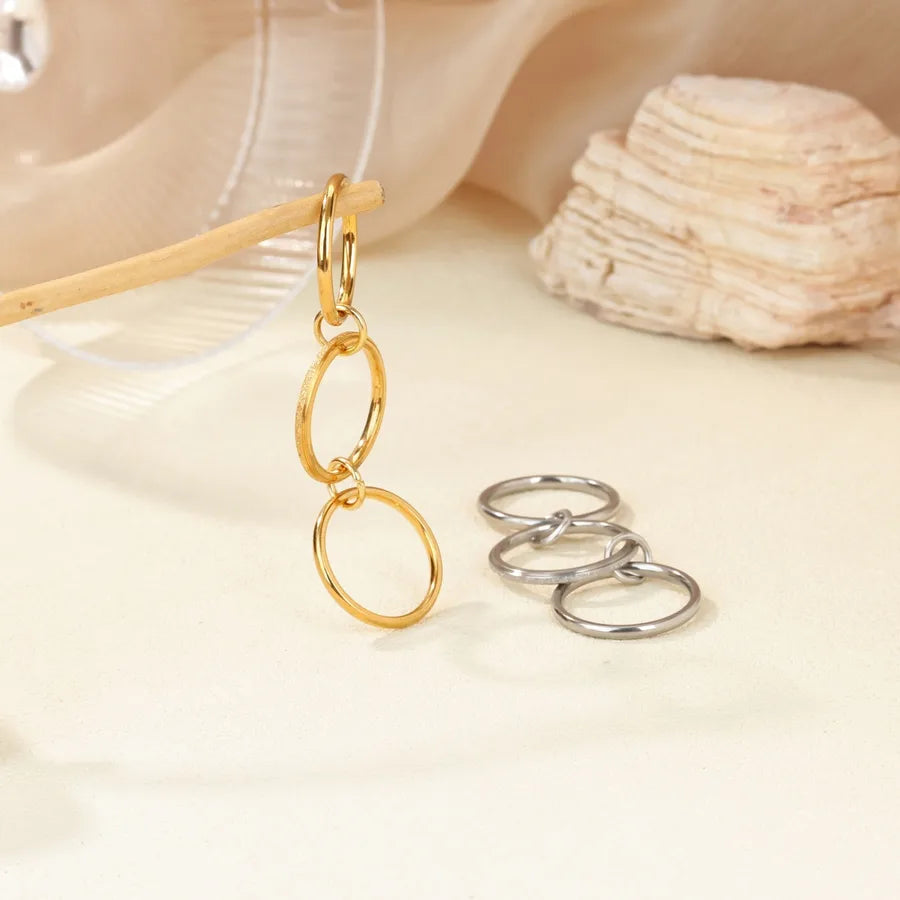 18K Gold Plated Geometric Stainless Steel Ring