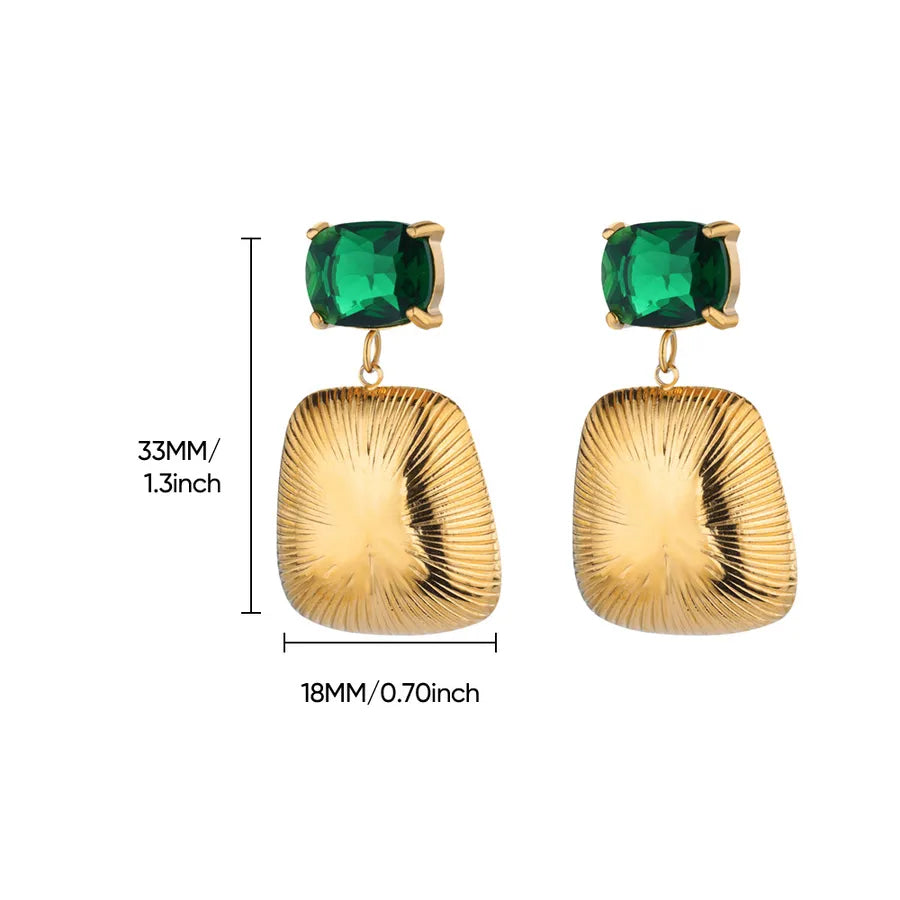 Colorful Pearl & Zircon Stud Earrings – 18K Gold 26