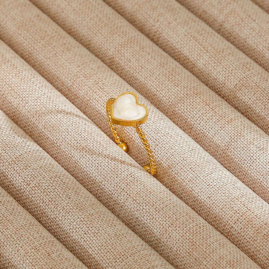 Heart Pattern Stainless Steel Ring 243