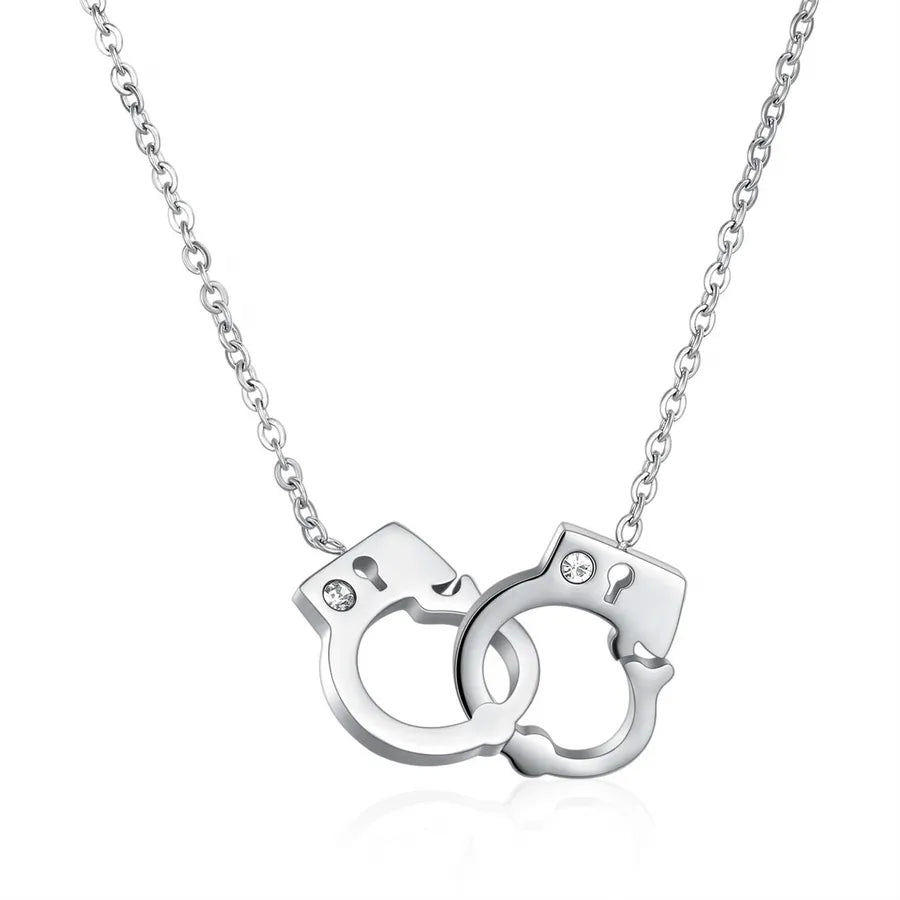 Infinity Love Handcuff Necklace – Rose Gold & Silver Silver
