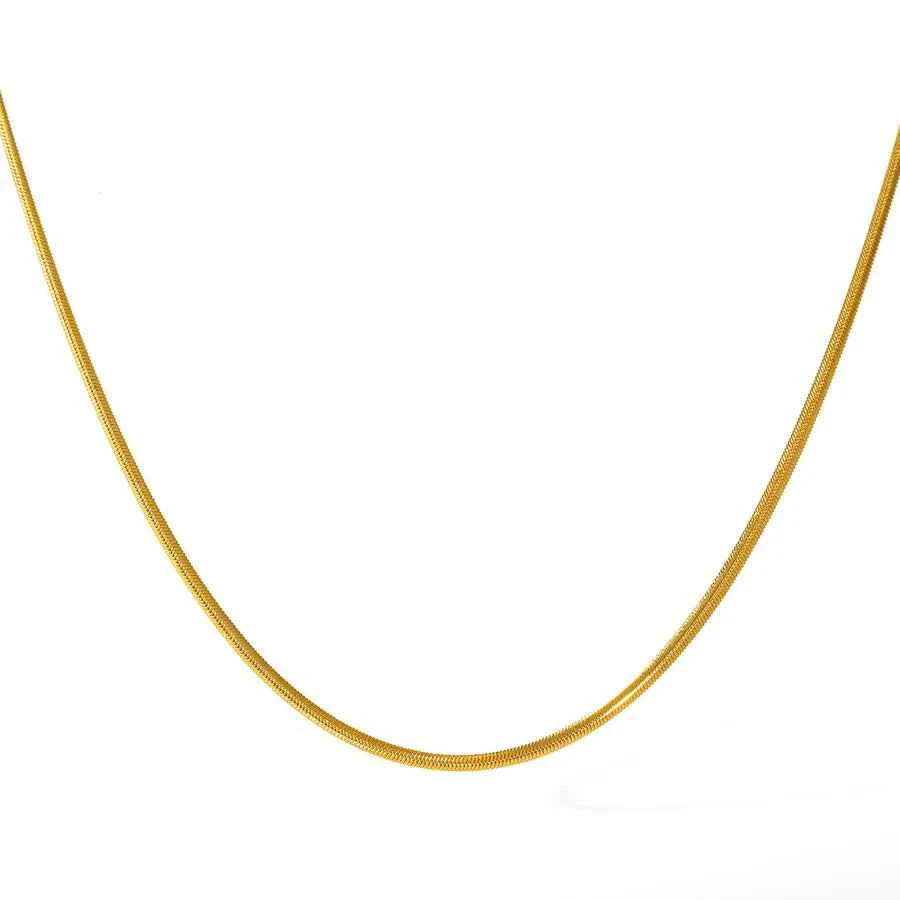 Gold Plated Stainless Steel Unisex Chain Necklace