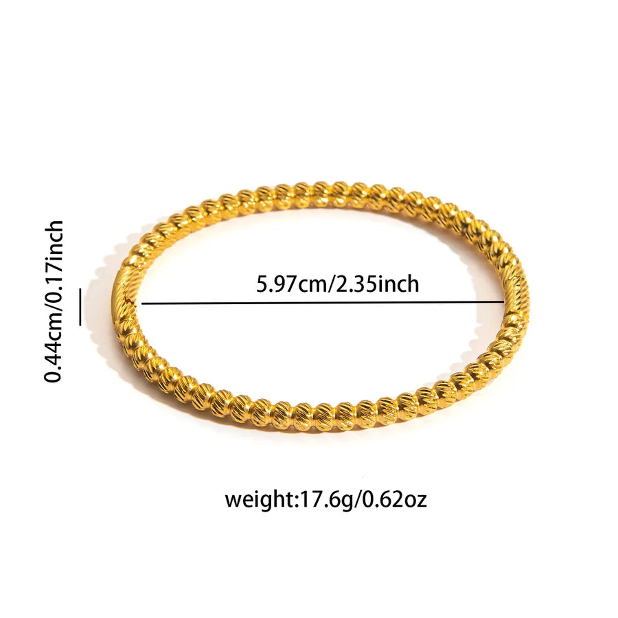 Gold Plated Open Bangle Bracelet Ring Bracelet【 Gold 】