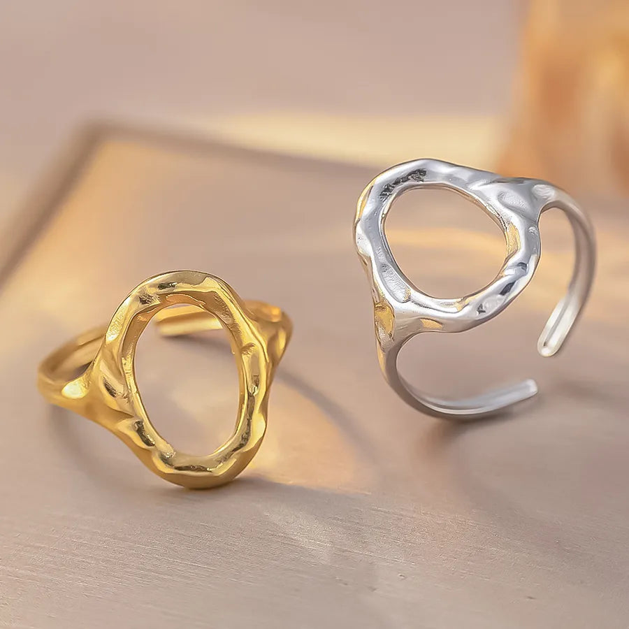 Heart-Shaped Titanium Steel Adjustable Ring