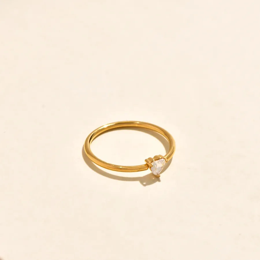 Gold Plated Heart Pearl Ring for Women 5773101