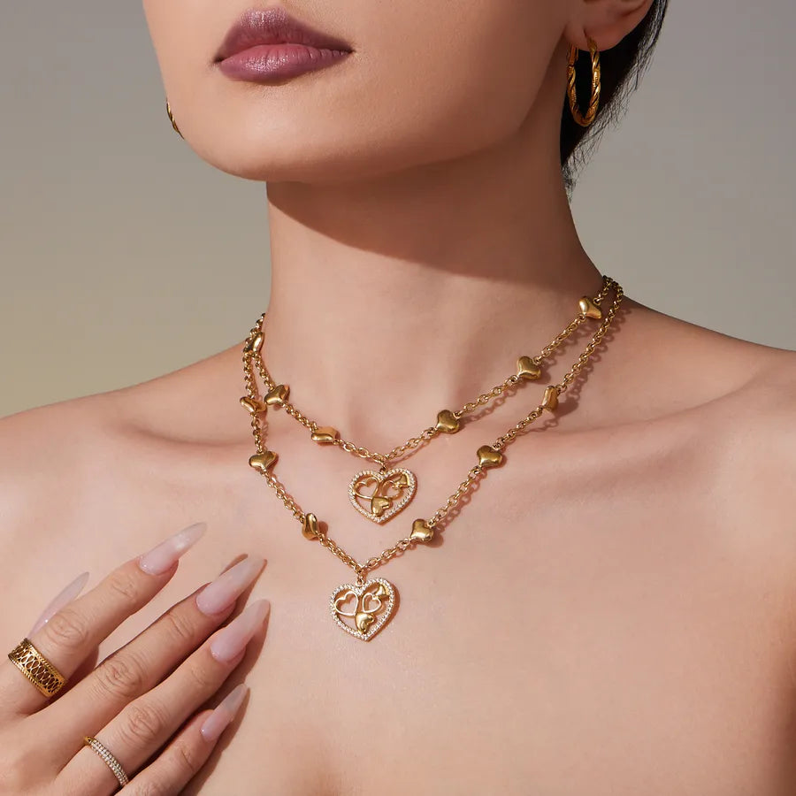 18K Gold PVD Geometric Stainless Steel Necklace