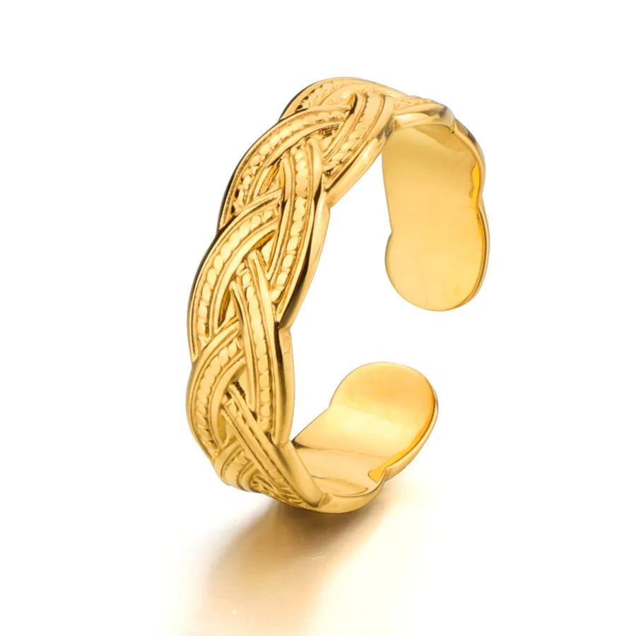 Adjustable Geometric Stainless Steel Ring Average Size XHR018