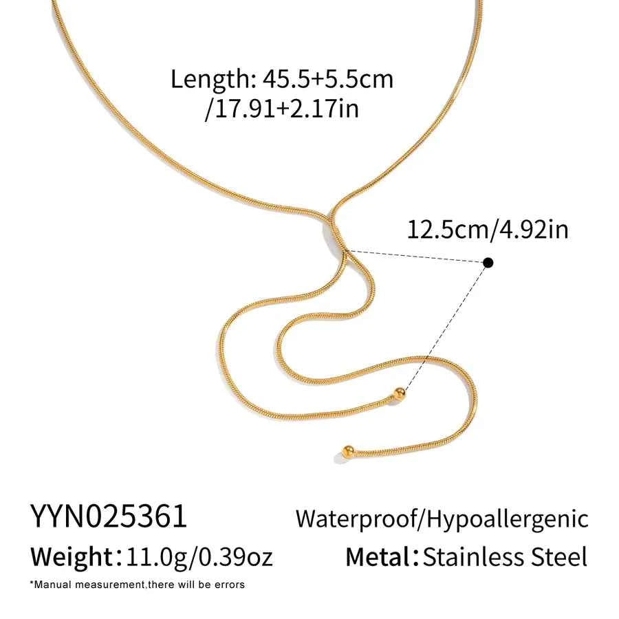 Minimalist Gold Tassel Chain Necklace