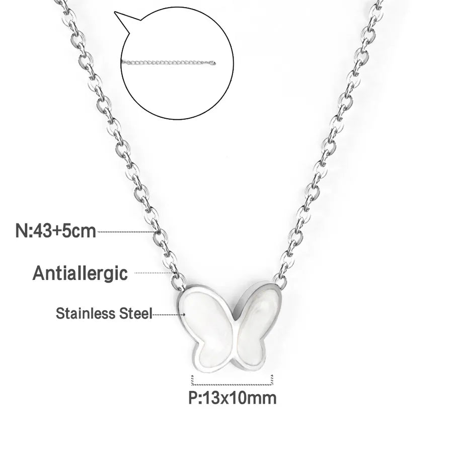 Gold Butterfly Pendant Necklace NE26970AS