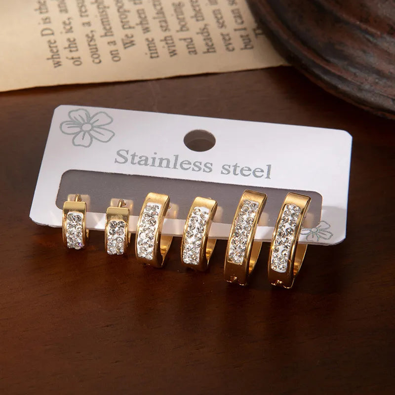 Titanium Steel Heart Earrings for Women