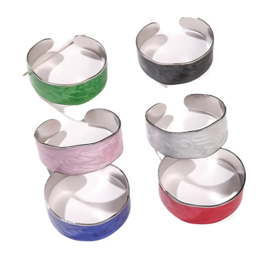 Unisex Titanium Steel Wide Cuff Bracelet