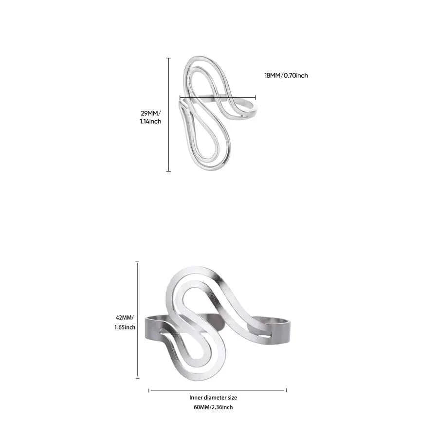 Ocean Wave Stainless Steel Jewelry Set