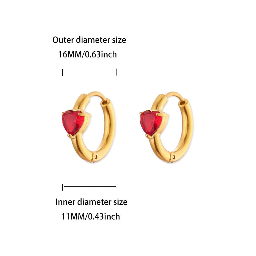 Heart-Shaped Color Diamond Earrings in 18K Gold E5723G-1