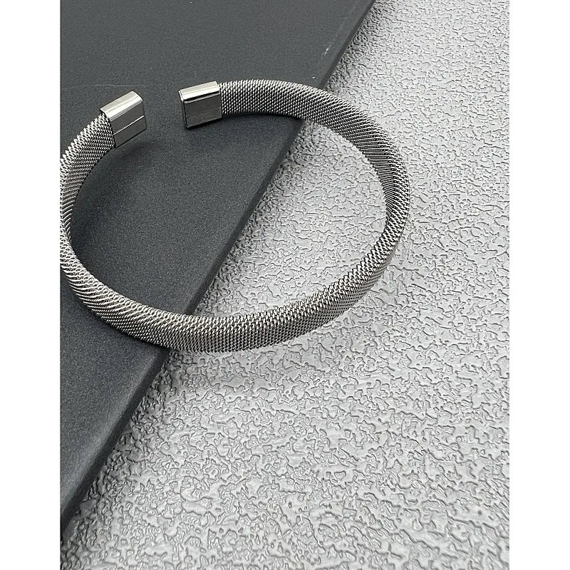 Vintage Mesh Titanium Steel Bracelet