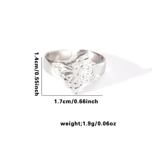 Titanium Steel Fish Tail Ring for Women