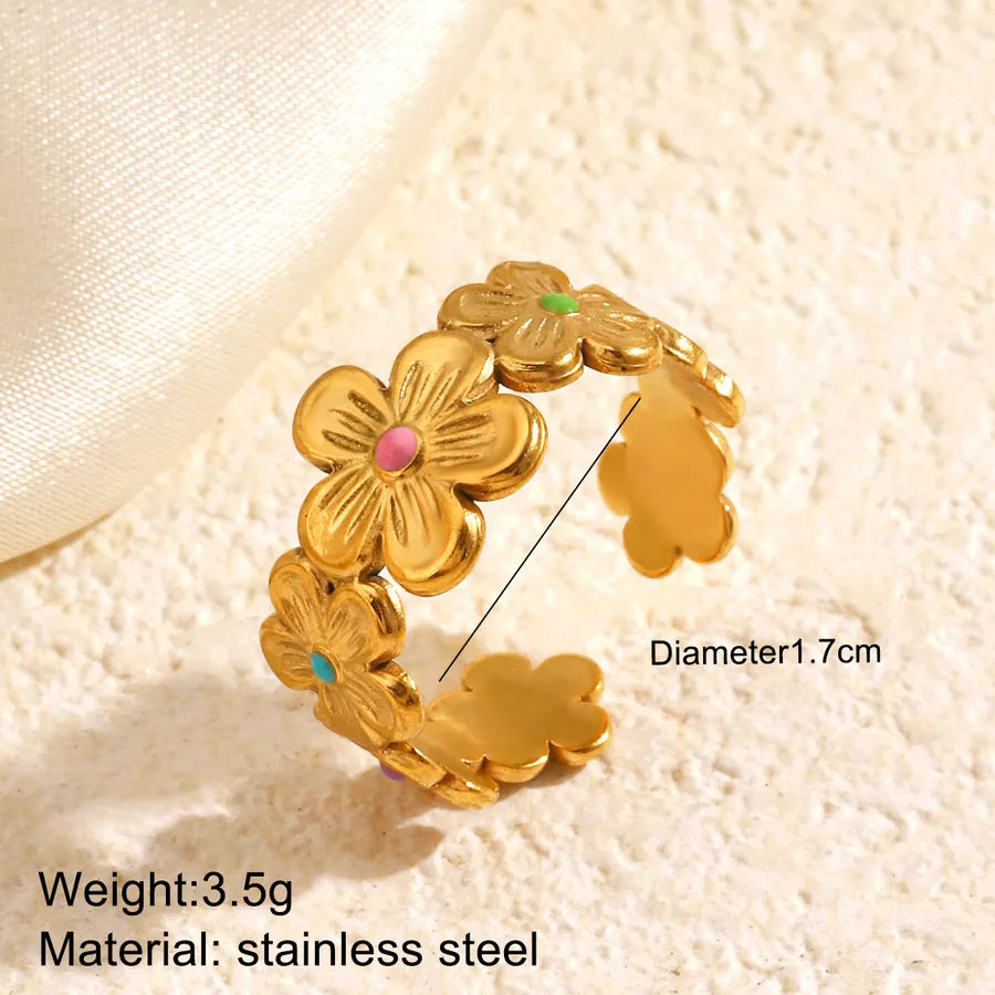 Rainbow Heart Stainless Steel Open Ring Style 250